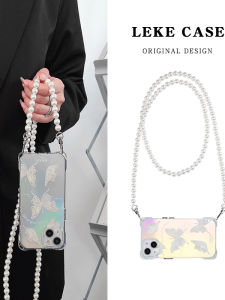 Original Butterfly Design Phone Case for  13 Crossbody Hanging Rope Pearl 16Pro Max Strap 15 Crossbody Pura70 Small Mate60Pro Chain 14 Ultra Korean Style 12