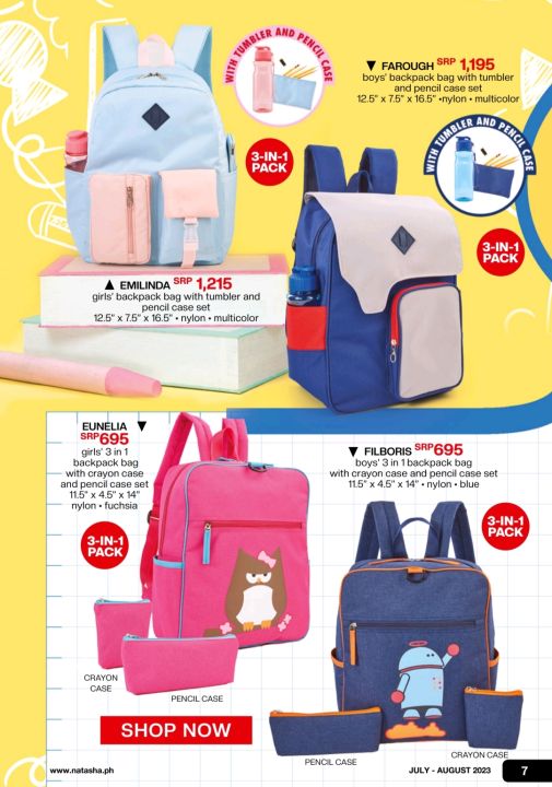 Natasha Kids Girl/Boy Backpack for School Nylon School Bag