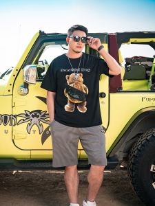 plus Size Mens Casual Loose T-shirt round Neck Short Sleeve Summer Fashion Urban Style Printed Top for Heavy People