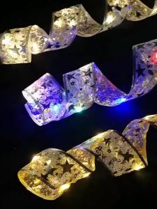 2/5/10m 2026 Christmas Ribbon Fairy Light String Merry Christmas Decorations for Home Room Xmas Holiday Navidad Gifts New Year