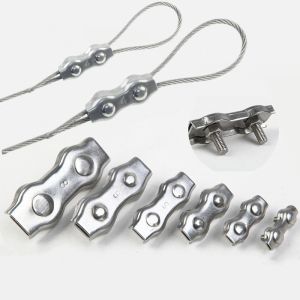 1Pcs M2-M6 Stainless Steel Double Post Bolt Clip Wire Rope Cable Clamp Caliper Rope Simple Grip DIY Cable Fastener Hardware
