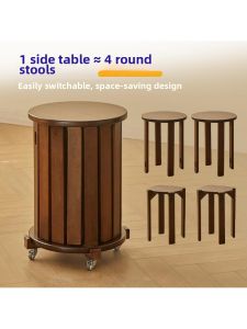 Stackable Folding Wooden Stool