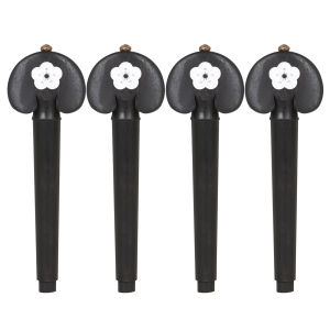 IRIN | 4 Pcs Cello Tuning Pegs 4/4 3/4 Cello Scrolled Head Geared Pegs Finetune Ebony Cello Tuning Pegs Tuners Knobs Cello Parts