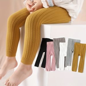 【Hot Sale】1pc Toddler Girl Casual Solid Color Leggings Knitted Warm Pantyhose Autumn Winter