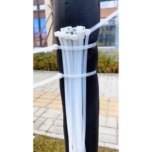 Set 100 Tái sử dụng được Dây rút nhựa dây thít nhựa trắng và đen chất lượng cao tiết kiệm chị phí - FELAA