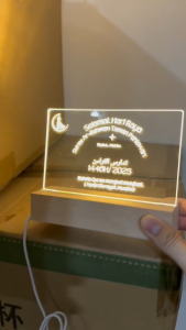LED Light Acrylic Custom Design Plate Gift Lamp Engrave