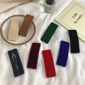 Velvet Hair Clips Simple Style for Girls Beach Side BB Clamps Adult Hair Accessories Korean Style Fresh out Fashion Jewelry