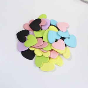 10pcs 33x36mm Flatback Resin Heart Cabochon Colorful Love Heart Cabochon For DIY Crafts Scrapbook Headwear Decor Accessories
