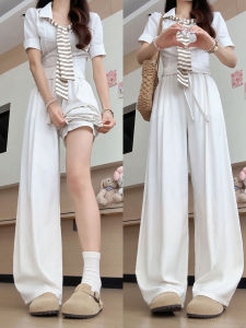 YAYANGREN | Cool and Breathable White Linen Pants Straight Fit