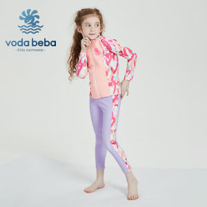 VODABEBA | Bộ Đồ Bơi Dài Tay Toàn Thân Cho Bé Gái Có Lớp Cách Nhiệt