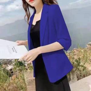 Lieoyuarn | Lightweight Suits Jacket 3/4 Sleeve Spring Summer Leisure Style Short