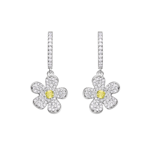 HEFANG Jewelry | Shiny Small Orchid Elegant Earrings