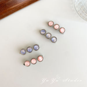 Purple Decorative Magnetic Hair Clip Womens Autumn Winter New Style Pink Design Hair Accessories Small Burst of Hair