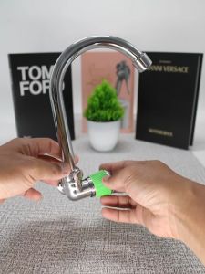 ACEBEST Kran Wastafel Tancap Tembok Kran Cuci Piring Kran Air Kran Angsa SLT-234