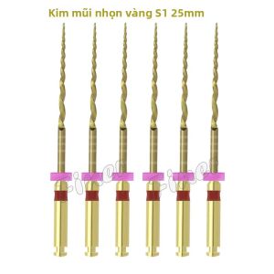 Dụng Cụ Nha Khoa SX-F3 Taper Gold Pro Endo Files Dụng Cụ Nạo Tủy Xoay Kích Hoạt Nhiệt Mềm Dẻo Dùng Cho Máy Kích Thước 21/25mm