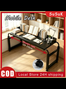 Adjustable Overbed Table Multifunction Bed Table with Wheels Over Bed Desk Study Table Work Table for Studying Eating Working Home Office