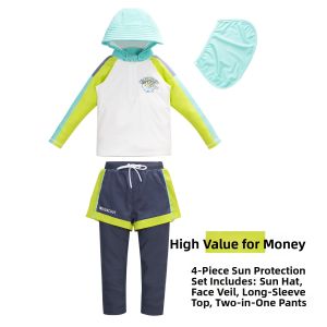 nikoscout | Sun Protection & Quick Dry Hooded Swimming Suit for Boys