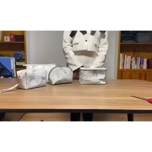 Big Makeup Bag PU Leather Waterproof Bag Toiletries Cosmetic Storage Bag Luggage Organizer Makeup Beg Mekap Travel Pouch