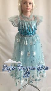 Kostum Frozen Elsa 38 Dress Princess Manik Baju Anak Tangan Pendek