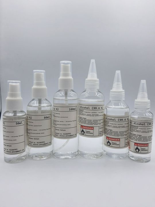 Isopropyl Alcohol (IPA) 99.6 Transparent Spray/Squeeze bottle 100ml