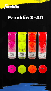 Franklin Sports X-40 3s Pickleballs Outdoor - USPA & UPA Approved