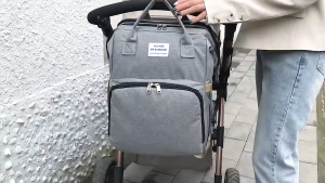 Portable multifunctional baby crib and mommy bag 2-in-1 baby supplies travel backpack diaper bag