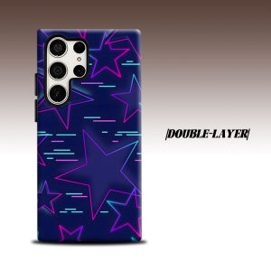 neon star retro For Samsung Galaxy S26 S25 S24 A56 A36 Dual Layer Luxury Fashion Full Lens Protective Case