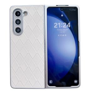 Premium Diamond Grid Pattern PU Leather Case For Samsung Galaxy Z Fold 8 Ultra 7 6 Fold8 Anti-Shock Solid Color Protection Cover