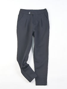 Commute Casual Pants Women Natural Waist Pure Color Straight Leg Nine Points Slimming OL Trousers Spring Summer Fashion