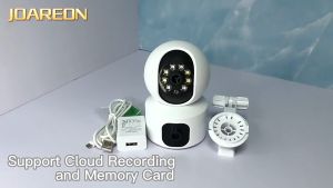 Dual lensa CCTV IP WiFi Kamera HD 1080P 8MP APP V380 PRO jarak jauh sambung ke hp kualitas tinggi