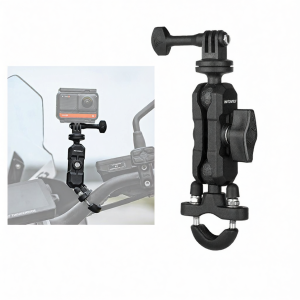 Motowolf | Multifunction Dual Head Strong Grip Motorbike Mount for Action Camera