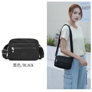 Mindesa Casual Nylon Crossbody Bag Womens Single Shoulder Mobile Phone Bag Multi-Layer Waterproof Leisure Fashion Bag
