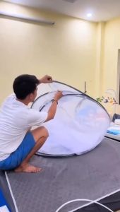 Màn chụp tự bung đỉnh vuông cao cấp- Mùng chụp tự bung người lớn chống muỗi gấp gọn-Xưởng Màn HUY HOÀNG