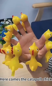 Mainan Ketapel Anak Ayam Mainan Tembak Ketapel Ayam Tempel Dinding Lucu Finger Toy Sticky