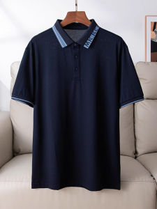 เสื้อโปโลแขนสั้นสีพื้นสุดเท่สำหรับฤดูร้อนปี 2025 เสื้อโปโลแขนสั้นสไตล์ธุรกิจแบบลำลองสำหรับผู้ชาย ทรงหลวม สวมใส่สบาย