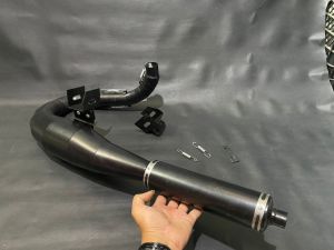 Knalpot kenalpot exhauts vespa racing kiri hitam blackcoating model victory harian kompetisi murah tebal 1mm suara bagus grosir eceran