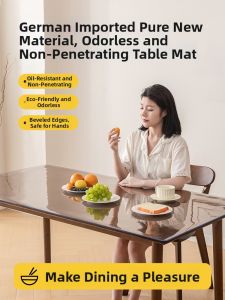 Transparent PVC Table Pad No Wash Oil-Resistant Waterproof Heat-Resistant