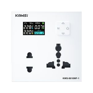 เต้าเสียบไฟฟ้ากระแสสลับอัจฉริยะ (16A AC85-290V) พร้อมระบบการวัดพลังงานรองรับ Tuya การควบคุมมือถือสำหรับการเปิด/ปิดสวิตช์และการป้องกัน