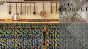 Gorden Kolong Free Tali Motif Elegan Dan Minimalis Hordeng Dapur Terbaru Ukuran 100x70cm