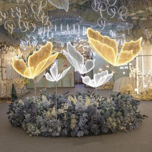 Luminous Butterfly Guiding Lamp Display Stage Shop Decoration Wedding Celebration Atmosphere Setting Props Ornament