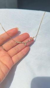 Kalung Set Emas Asli Kadar 700 70 16k V Bunga Sakura Diamond Look