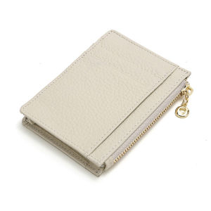 Fashionable Leather Coin Purse Womens Zipper Wallet Multi-Card Korean Style Mini Coin Bag Card Holder Elegant Simple Design