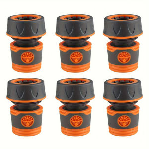 6-Pack Garden Hose Quick Connect Adapters - 3/4 "(19 มม.) อุปกรณ์พลาสติกสําหรับงานหนักสําหรับการดูแลสนามหญ้าและเครื่องมือทําสวน