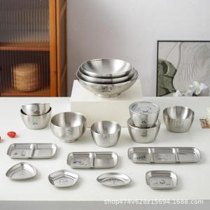 Stainless Steel Cartoon Childrens Tableware Set