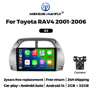 For Toyota RAV4 2 CA20 CA20W XA20 2001-2006 Android 14 Wireless Carplay Car Radio Central Multimedia Players Intelligent Systems