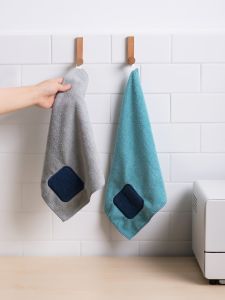 Thickened Oil-resistant Kitchen Cleaning Cloth Non-stick Oil Dishwashing Cloth Absorbent No-fuzz Household Cleaning Tool