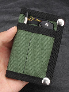 New Canvas Portable Multifunctional Tactical EDC Toolkit Invisible Outdoor Anti Lost Card Bag Zero Wallet