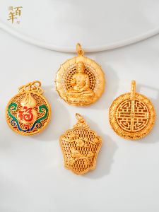 Traditional Sand Gold Happy Crow Pendant Necklace & Sweater Chain Ornament Buddha Statue Fresh Outburst Fashion Jewelry Accessory