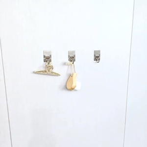 SUS304 Stainless Steel Hook Strong Adhesive Wall Hooks Waterproof Door Holder Cangkuk Dinding Keluli Tahan Karat 不锈钢挂钩 Hiasan Rumah Hadiah Jamuan Majlis Raya Ramadan Guru Ibu Bapa Christmas Gift Home Decoration Deco Kitchen Bathroom Room Hook Rack Dapur