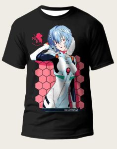 Bandai | 2026 Hot Selling Fashion New Anime New Century Gospel Warrior Lingbo 3D Printed Fashion T-shirt Hip Hop Street Top Large